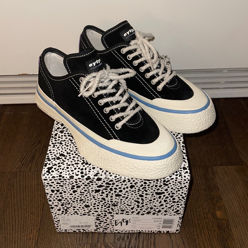 NEW Eytys Laguna Black Sneakers Size EU 38